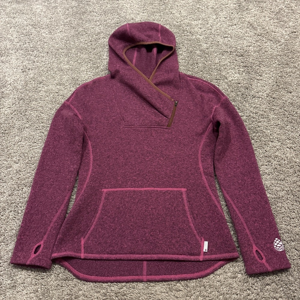 STIO Sweetwater Fleece Hoodie 1/4 Zip Women's Small Purple Heather 100048